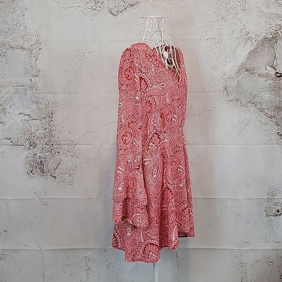 Wrangler Retro paisley print mini dress - red & white Women's Size M - Picture 5 of 12